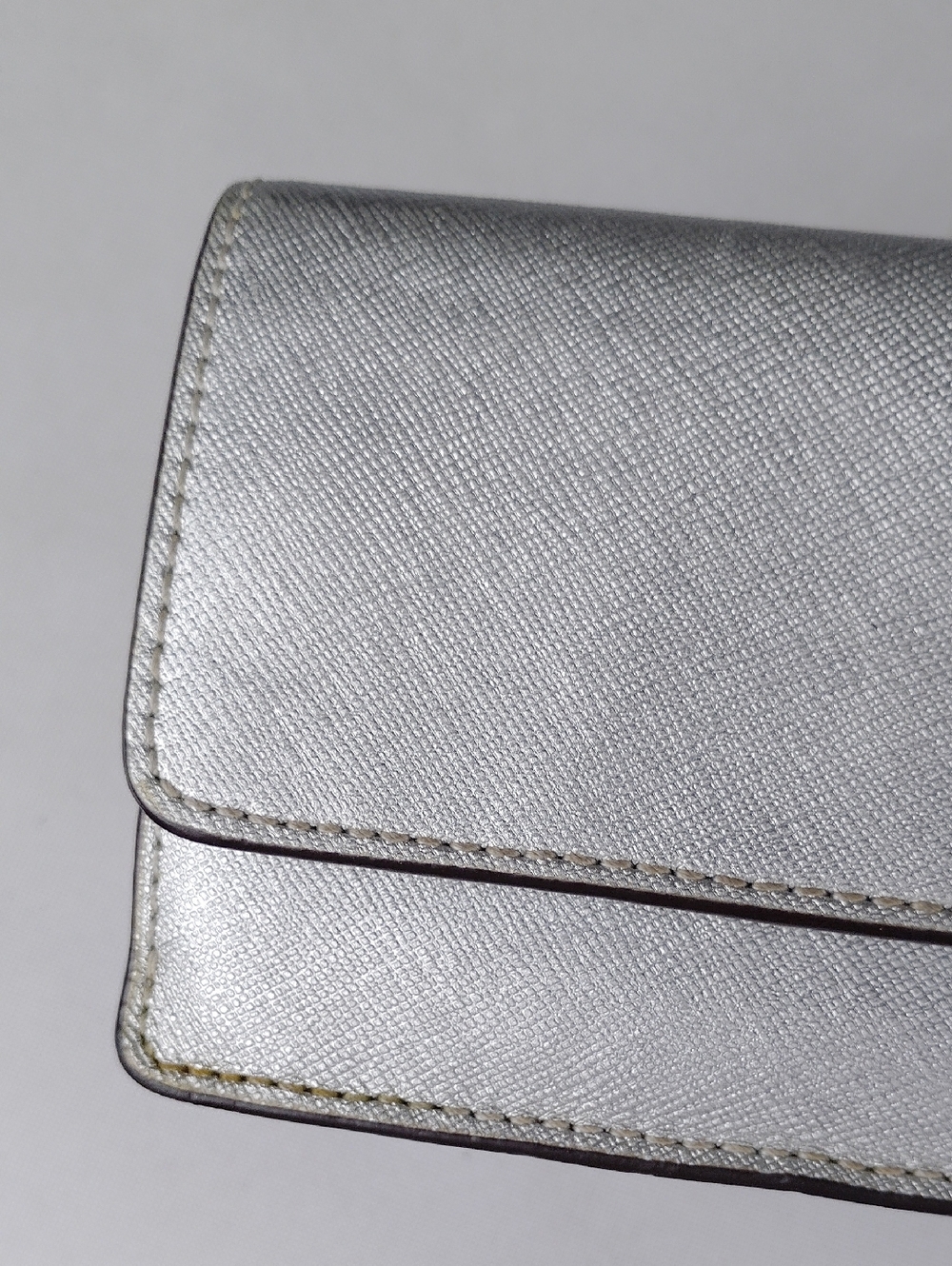 Michael Kors Metallic Silver Saffiano Leather Wallet - Picture 8 of 16